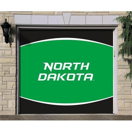 SHOWDOWN DISPLAYS Showdown Displays 810031UND-002 7 x 8 ft. NCAA Single Garage Door Decor North Dakota Fighting Hawks - No.002 810031UND-002
